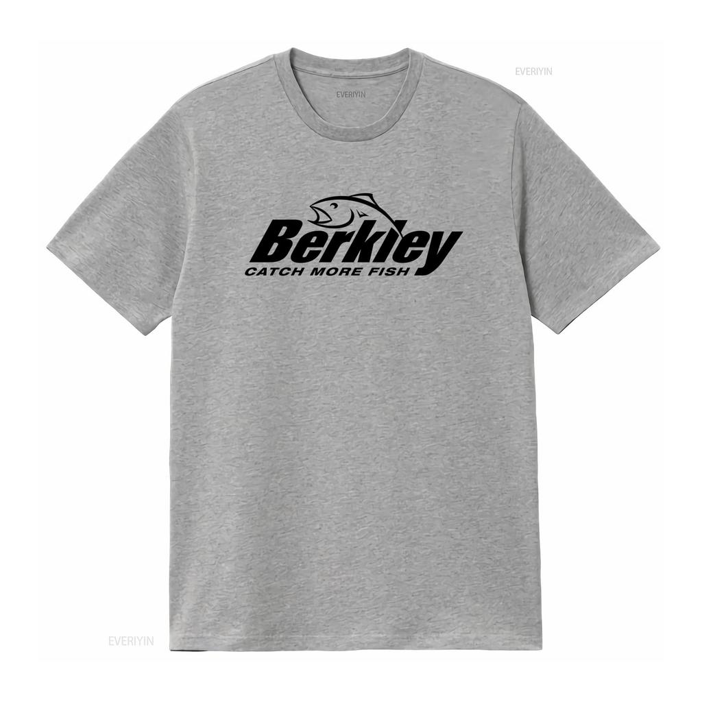 BERKLEY Retro Fishing T Shirt Catch More Fish with Trout Catfish Lure Design Vintage Washed Fashion Stylish Casual Breathable