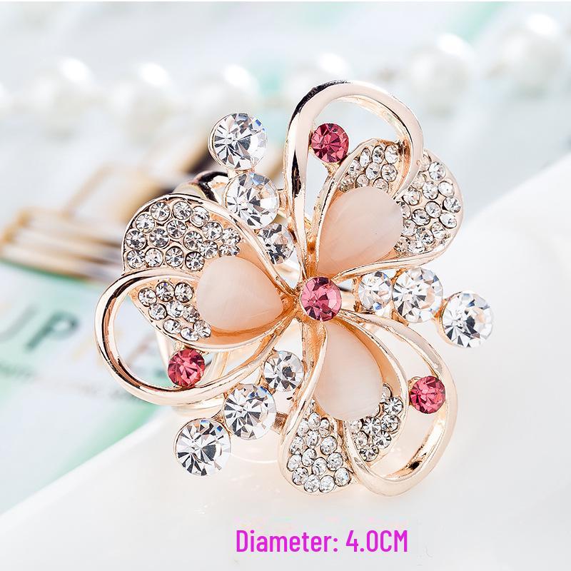 Korean Style Triple Ring Scarf Buckle - Elegant and Versatile Fashion Accessory