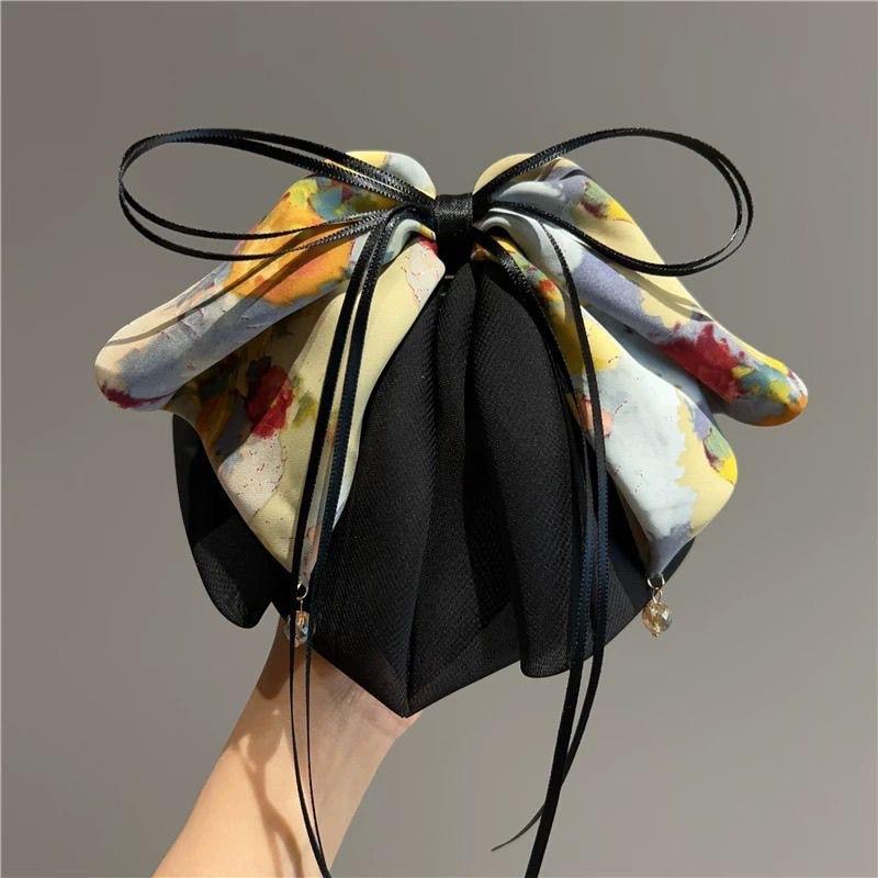 

Elegant Women Large Bow Hair Claw Multi-Layer Big Bowknot Barrettes Hairpin Multi-Color Ponytail Clip Hair Accessories