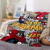 Custom Name Venom Vs Spiderman Urban Battle Party Blanket For Couch Bed Plush Cozy Fuzzy Blanket Super Soft Warm Blankets For Fall And Winter 0916177