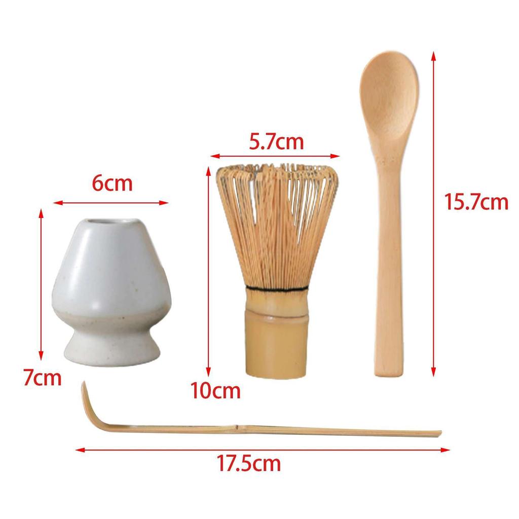 3/4pcs Matcha Set Bamboo Whisk Scoop Ceramic Matcha Bowl Home Tea-making Tools Accessories Matcha Tea Set Birthday Gifts