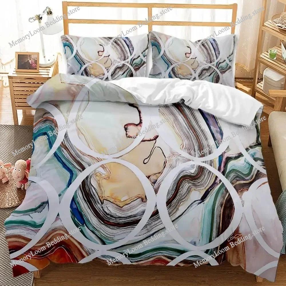 Marble Duvet Cover Set Tie Dye Modern Art Abstract Twin Bedding Set Double Queen King Microfiber Comforter 3D Print Quilt Cover