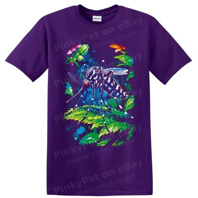 Mosquito T Shirt Colorful Tropical Insect Nature Graphic Art Tee for Bug Lovers