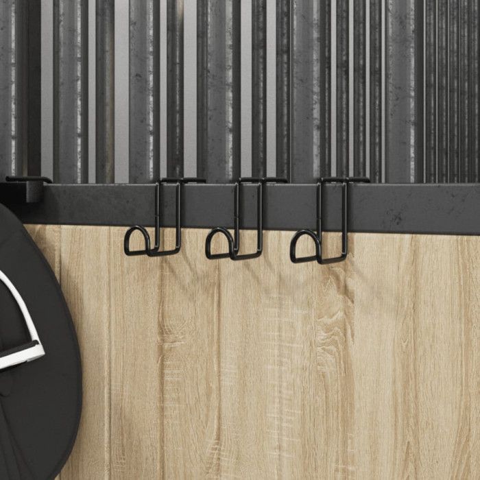 Porte brides 3 pcs noir acier