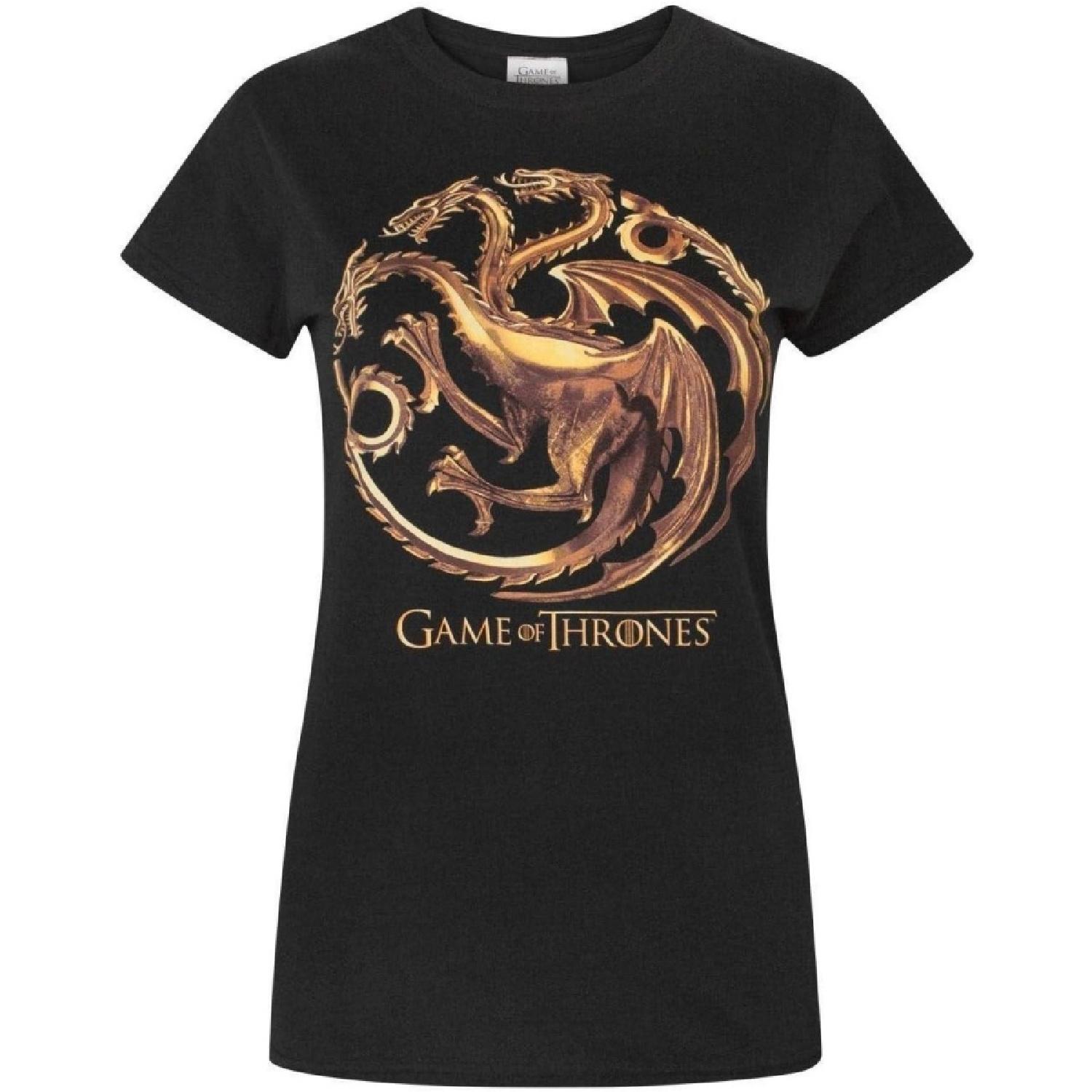 

Game Of Thrones Metallic Targaryen Dragon Women s T-Shirt (M) XXXXXL чорний