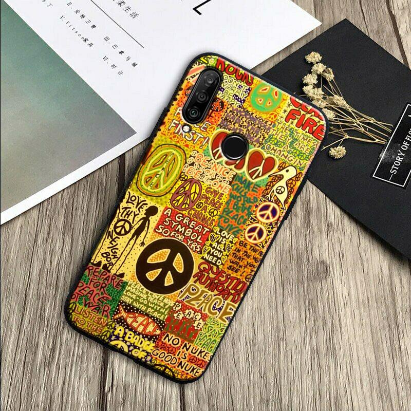 Hippy Hippie Psychedelic Art Peace For Huawei Nova 7i 3i 8i 11 12i 10 9 SE Y60 Y61 Y70 Y72 Y73 Y90 Y91 P20 P30 Pro P40 Lite Case