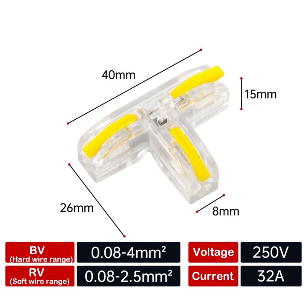 T Type Wire Connector Universal Compact Compact Splice Electrical Connectors  Electrical