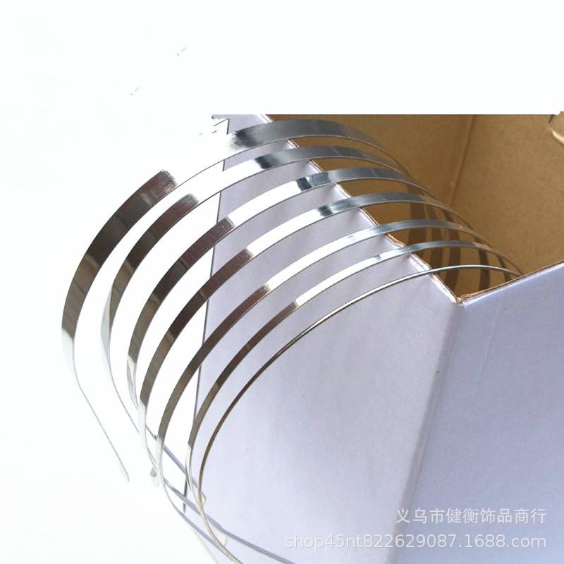 

Multi-Specification Metal Headband: White & Black DIY Hairband Accessory Set 3mm White