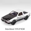 1:30 Scale Initial D AE86 Toy Car Model Alloy Body Rubber Tire Shock Absorption Pull Back Simulation Vehicles Boys Birthday Gift