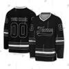 Custom Name Team Gradient Graffiti Hockey Jersey Shirts Vintage Retro 3DPrint Casual V-Neck Funny Pullover Breathable Colorful 0