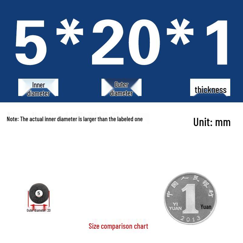 Galvanized Metal Flat Washer - Thin, Thickened, Enlarged Edge, Round, Sizes M3 to M10