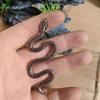 Vintage Alloy Snake Figurine Fine Carving For Figurine Decor Gifts For Snake Lovers