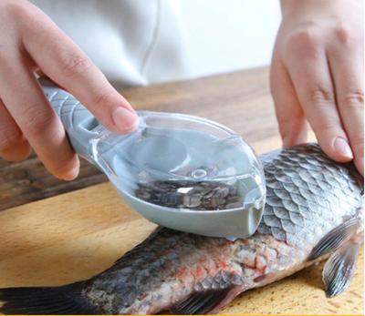 Fischschuppenschaber mit Abdeckung – Manueller Entferner und Küchenhelfer