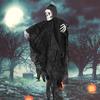 Halloween Hengende Skalle Spøkelse Skummel Grim Reaper Skjelettdekorasjon for Utegård Veranda Spøkelseshus Festdekor