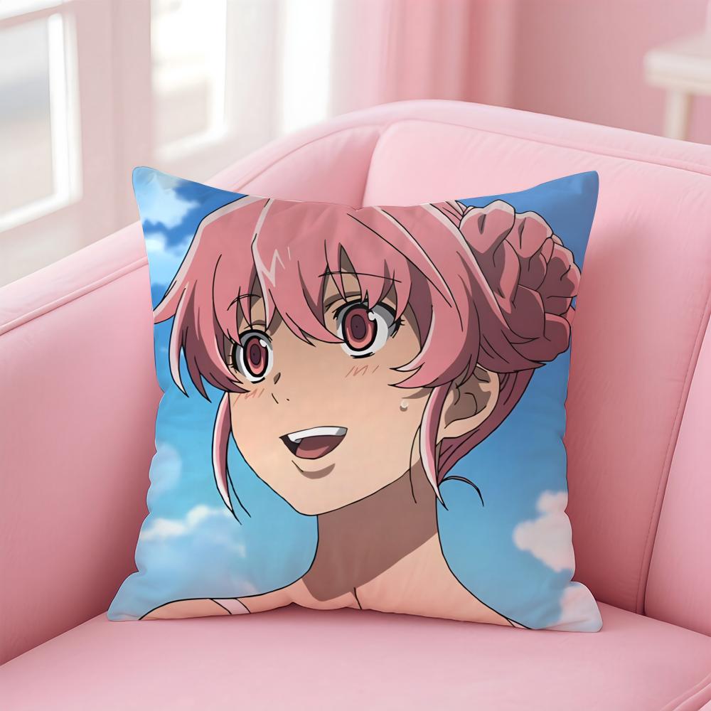 Anime The FFuture DDiary Cushion Cover Pillow Case Soft Friendly Fabric  Concealed Zipper