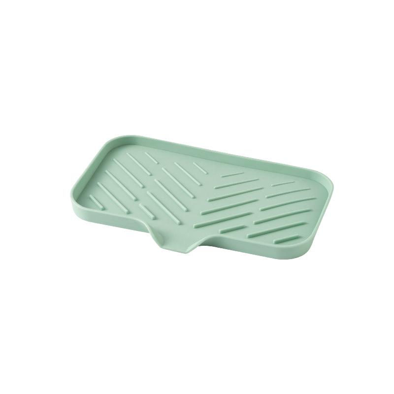 Silicone Sink Tray for Soap and Sponge Storage with Drainage System