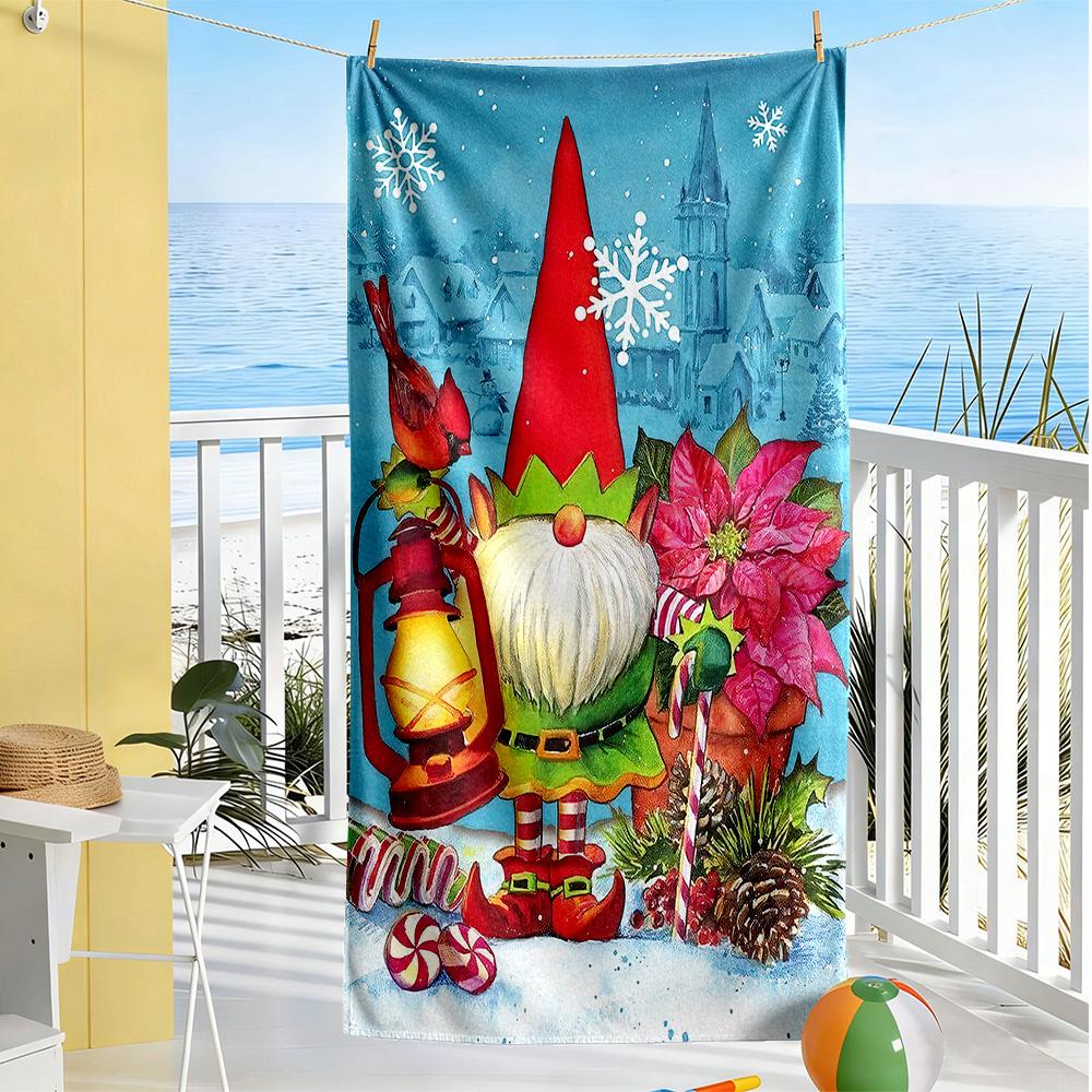 Christmas Beach Towel High Absorbency & Quick-Dry Comfortable Lightweight