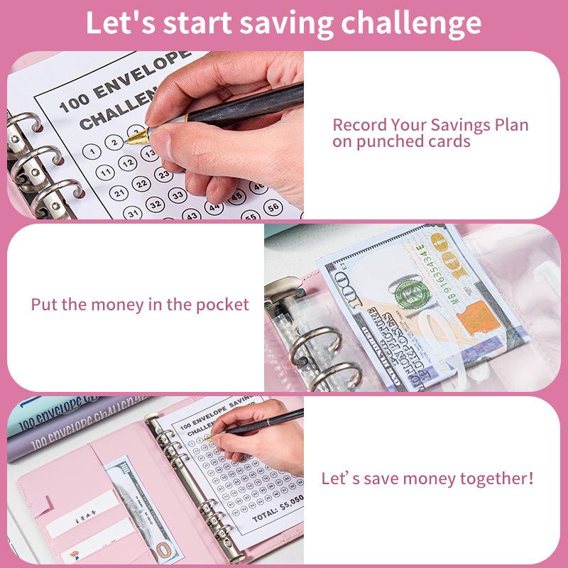 100-Day Savings Challenge Budget Binder & A5 Planner Notebook