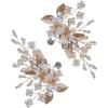 2PCS(1 Pairs) Shiny Bride High Heel/Boots Shoes Accessories Rhinestone Shoe Clip Crystal Flower Shoe Charms Buckle Decorative