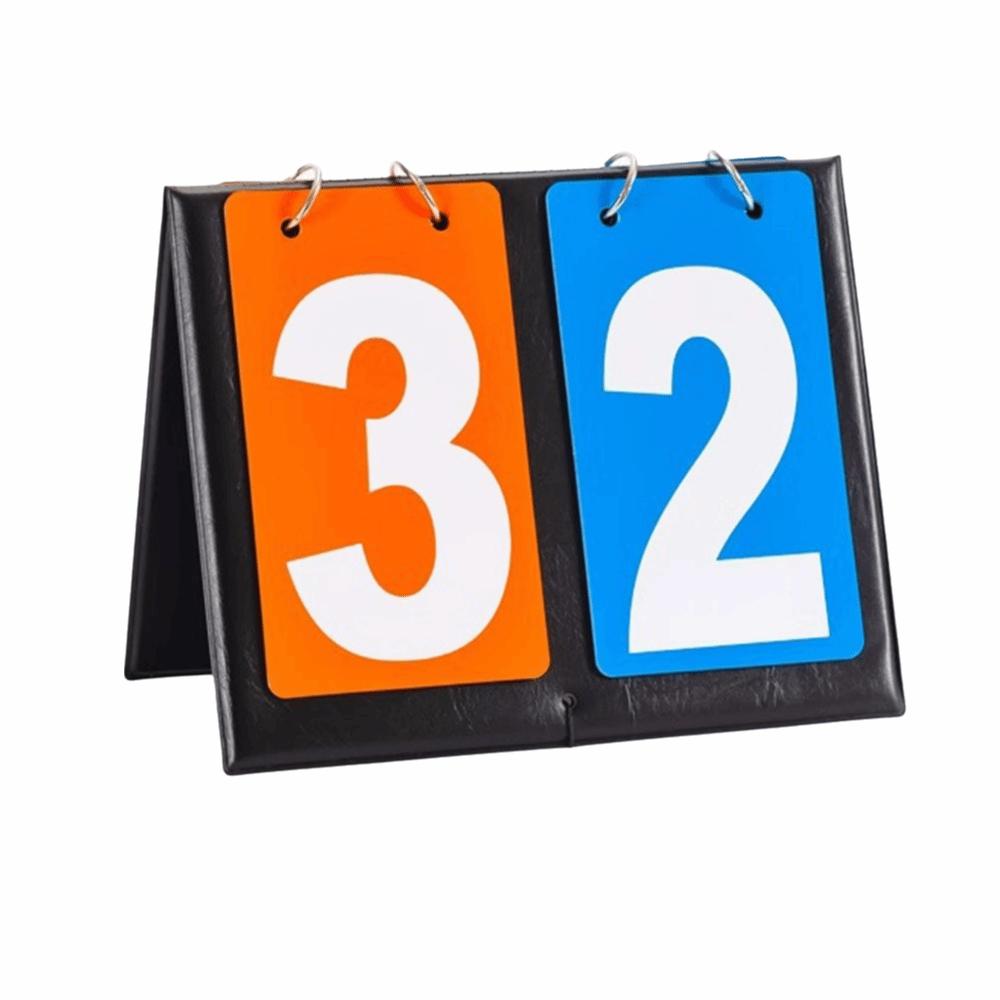 2/3/4/6 Digit Multi-Sport Game Scoreboard Leather Tabletop Score Keeper  Football Games 2 digit red blue