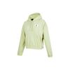 Essentials Casual Knit Hoodie Cropped Sweatshirt Women Tops Green DD6999-371