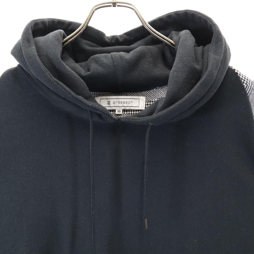 Anseason Made In Japan Anrealage Patchwork Pattern Long Sleeve Fleece Switching Parker Women Used