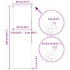 Shower Roller Blind 80 X 240 Cm Fabric Width 76 Cm