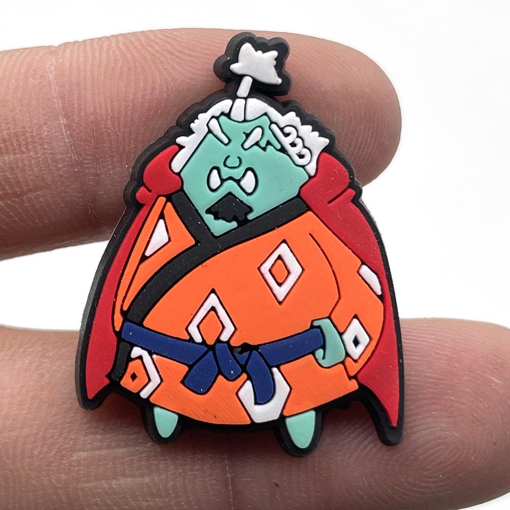 One Piece Cartoon Character Crocs Shoe Charms - Soft Rubber Decorative Accessories