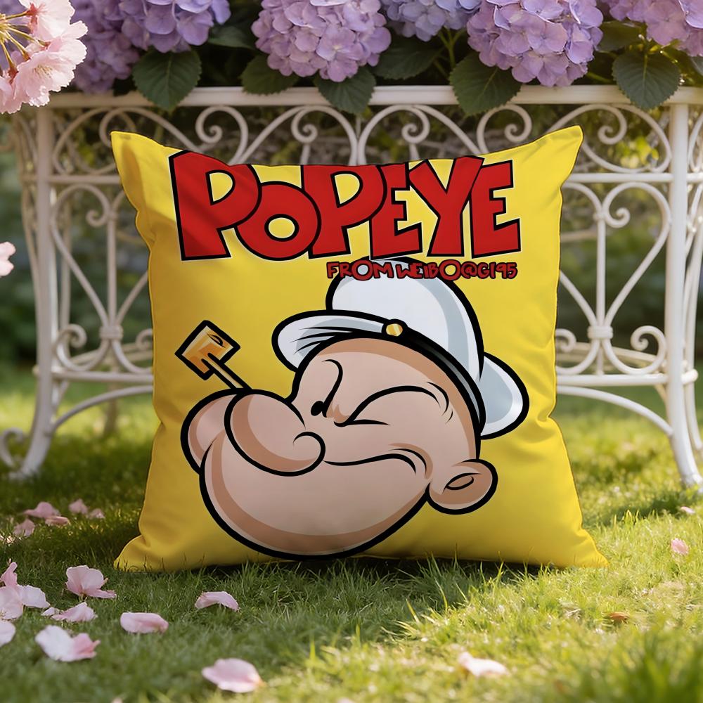 P-Popeye the S-Sailor Cushion Cover Home & Car Dual-Scene Pillow Cover: Reversible for Premium Comfort