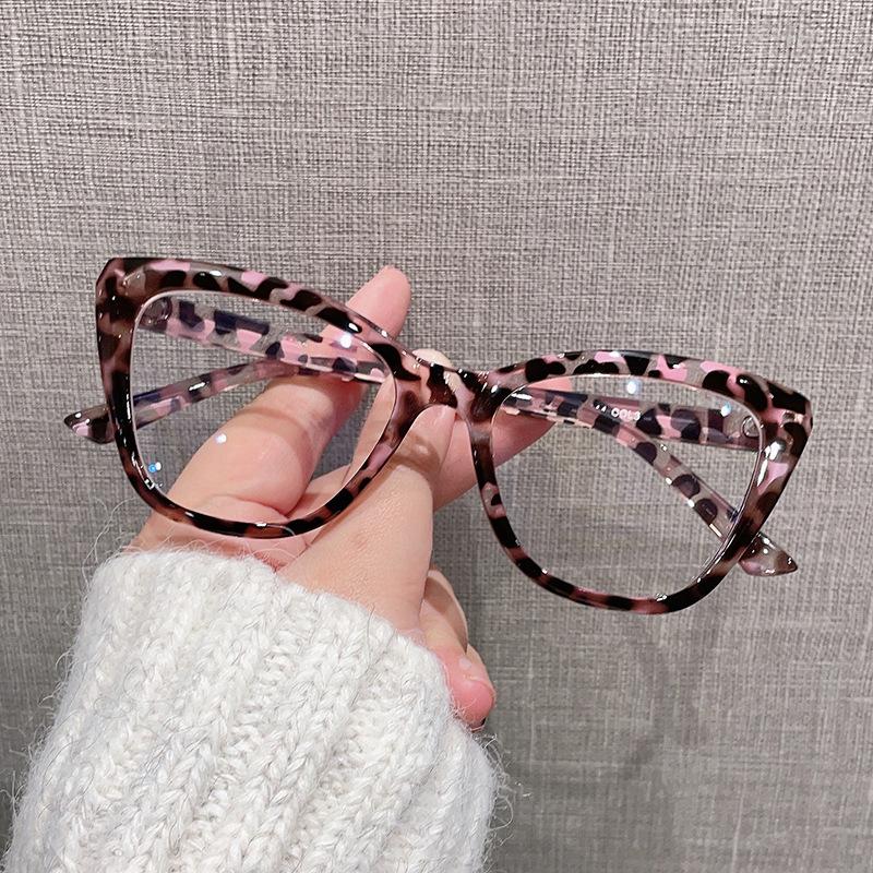 Fashionable Double Color Cat-Eye Women Reading Glasses Men Hyperopia Eyeglasses Blue Light Filteringweight Optics Computer Use Far-Sighted Glasses