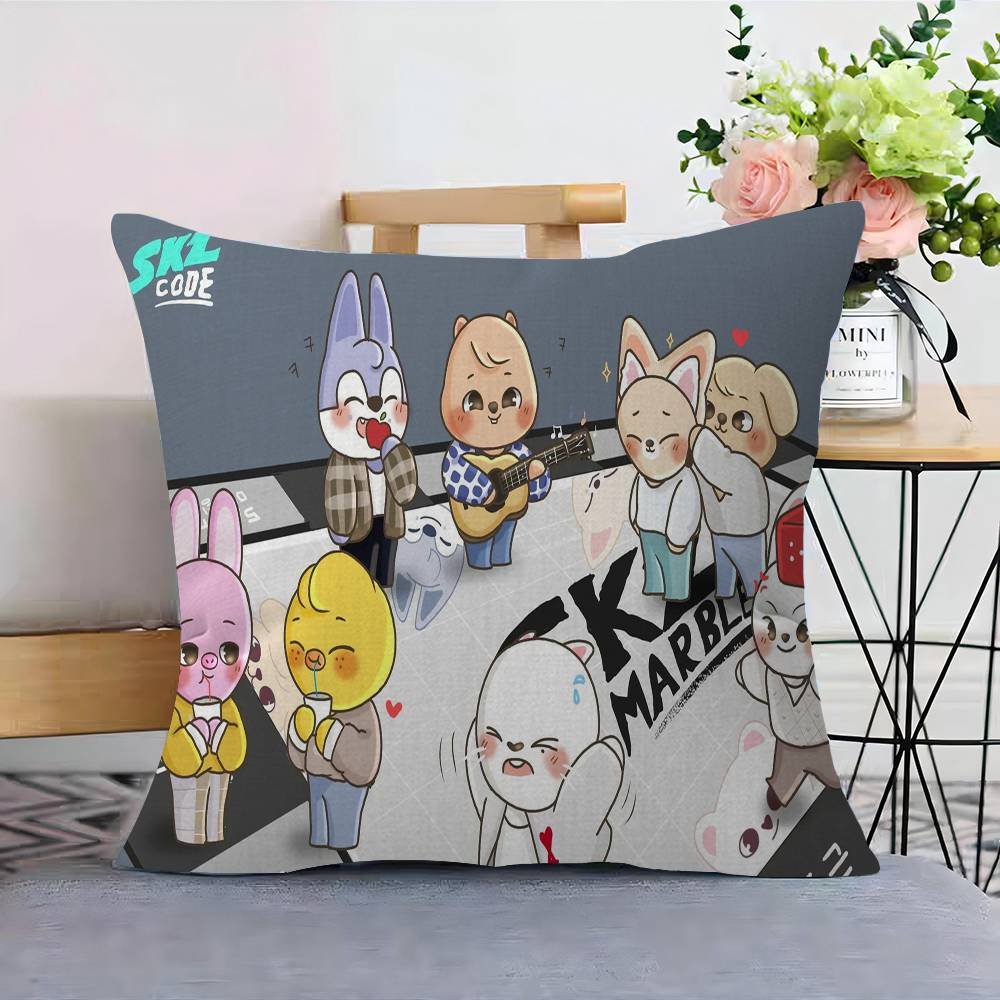 Kpop S-Stray K-Kids S-Skzoo Personalized Pillow Dust Cover Bedroom Kids Party Decoration Pillowcase Birthday Children Gift