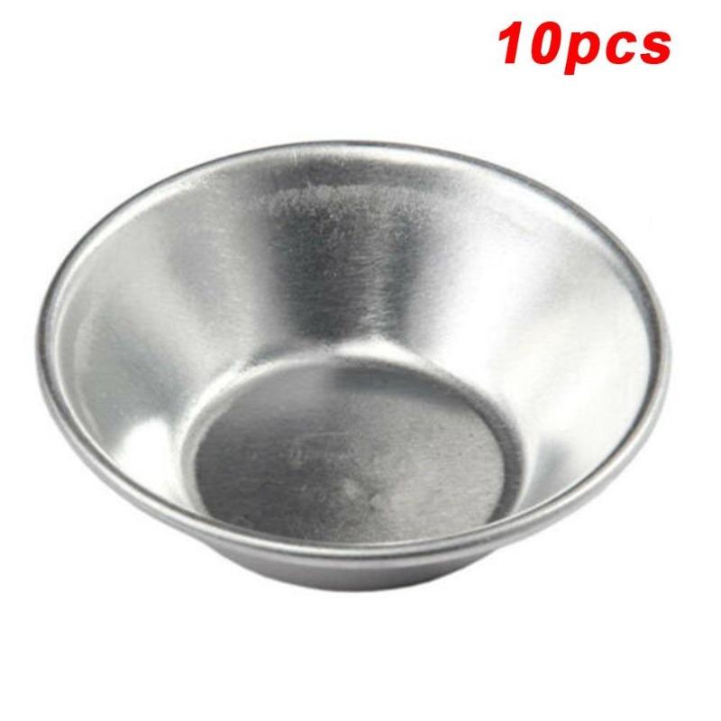 10Pcs Egg Tart Aluminum Cupcake Cookie Flower Mold Mould Tin Baking Pan