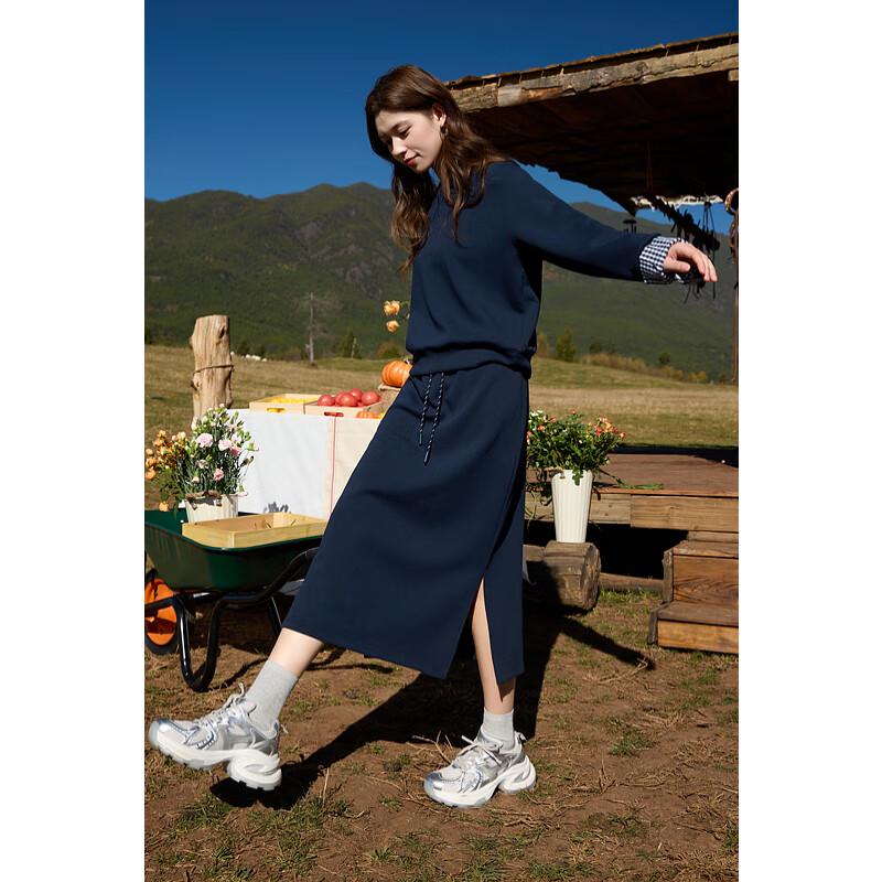 

Plus Size Drawstring Elastic Waist A-line Skirt XL