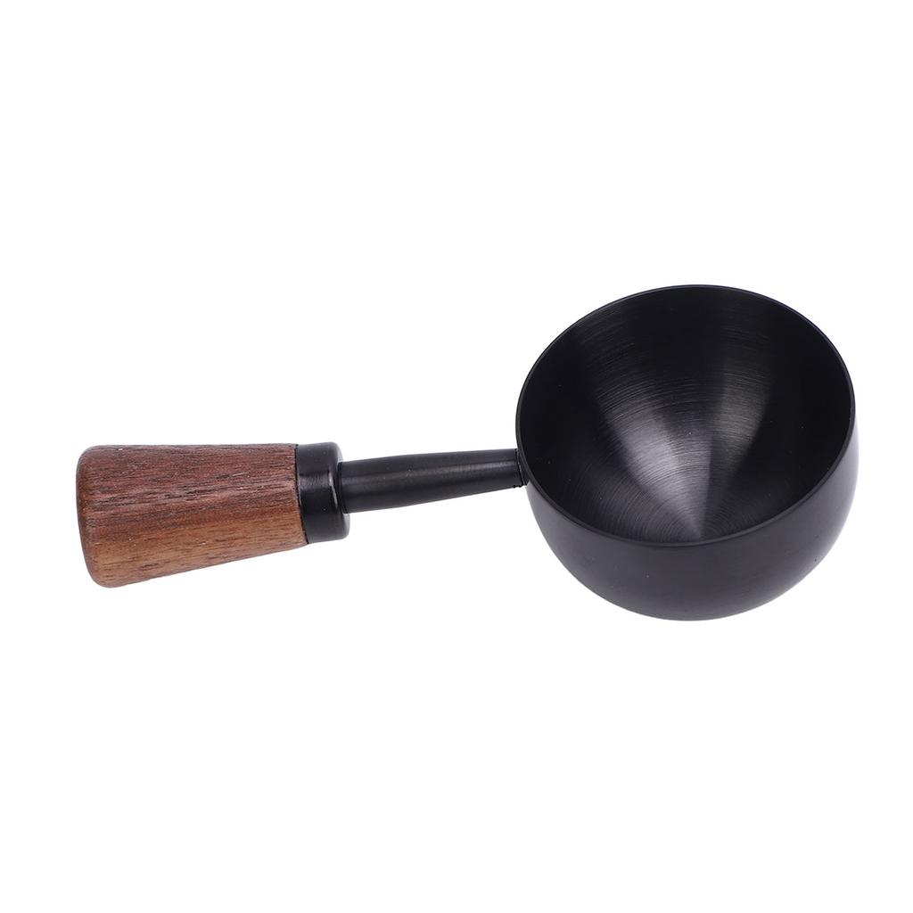 Coffee Scoop Vintage Bean Tea Measuring Spoon Retro 304 Stainless Steel Short Wooden Handle Kitchen Utensil for Serving