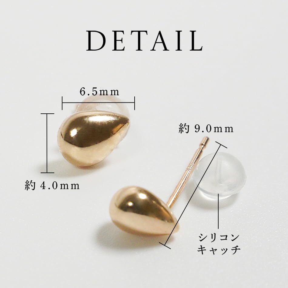 CORANZO Drop Stud 10k Yellow Perfect as a Gift Women's Earrings, Small, Gold,