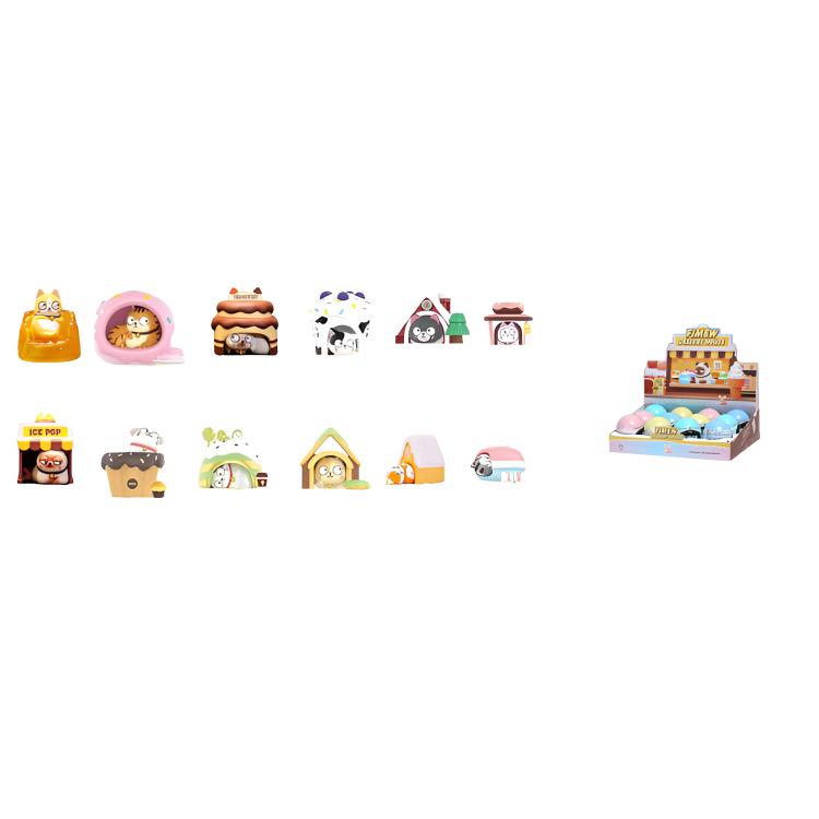 

New POP MART Pop Mart IP Fish Meow Dessert Bed Collection Mystery Boxes Single Mystery Box/Full Box 12 Pcs 201000207 Whole Set 12 Pcs