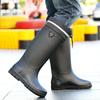 Rain boots men's new non-slip and water-proof port short tube rain shoes men's British platform overshoes to keep warm