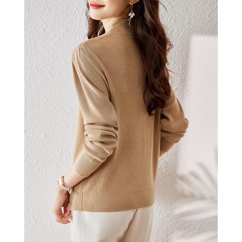 Firstview Women's Urban Casual Round Neck Long Sleeve Sweater