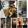 Hunting Animal and Fishing Man Case For Samsung Galaxy S23 S22 S21 Ultra Note 20 S8 S9 S10 Note 10 Plus S20 FE S21 FE Cover