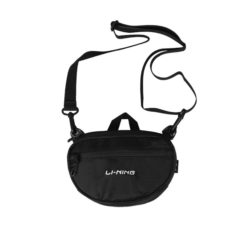 Li-Ning Fashionable Versatile Trendy Polyester Crossbody Bag Unisex bags Black YBDV015-1 Black