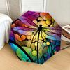 Colorful Stained Dragonfly Design Automatic Opening/Closing Umbrella with Foldable Design,, Travelers, Daily Use, Festive Gift1121011a