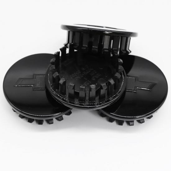 4PCS 66mm Black Bow Tie Wheel Center Hub Caps For Traverse Colorado Blazer