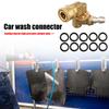 Quick Connection Pressure Washer Attachment 1/4 Adjustable Joint +10pcs O-Rings Copper 4500PSI 5 Angles for Pressure Washer Tips