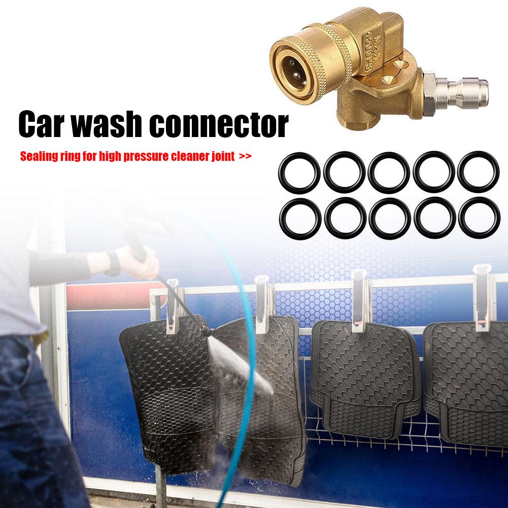 Quick Connection Pressure Washer Attachment 1/4 Adjustable Joint +10pcs O-Rings Copper 4500PSI 5 Angles for Pressure Washer Tips