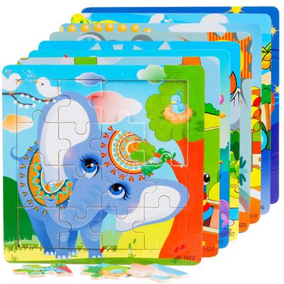 Wooden Puzzle Jigsaw Toys for Children Cartoon Animal Puzzles Intelligence Early Educational Toys