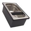 Coffee Knock Box Rubber Coffee Box with Removable Stainless Steel Ground Container for Cafe Bar