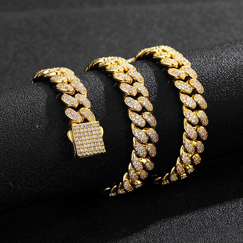 Men's 13mm Zircon-Studded Hip Hop Miami Necklace