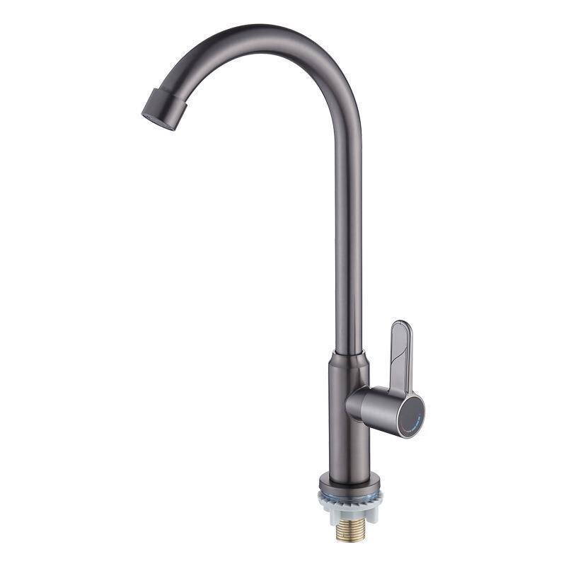 TLXT Brushed Stainless Steel Pull-Out Kitchen Faucet