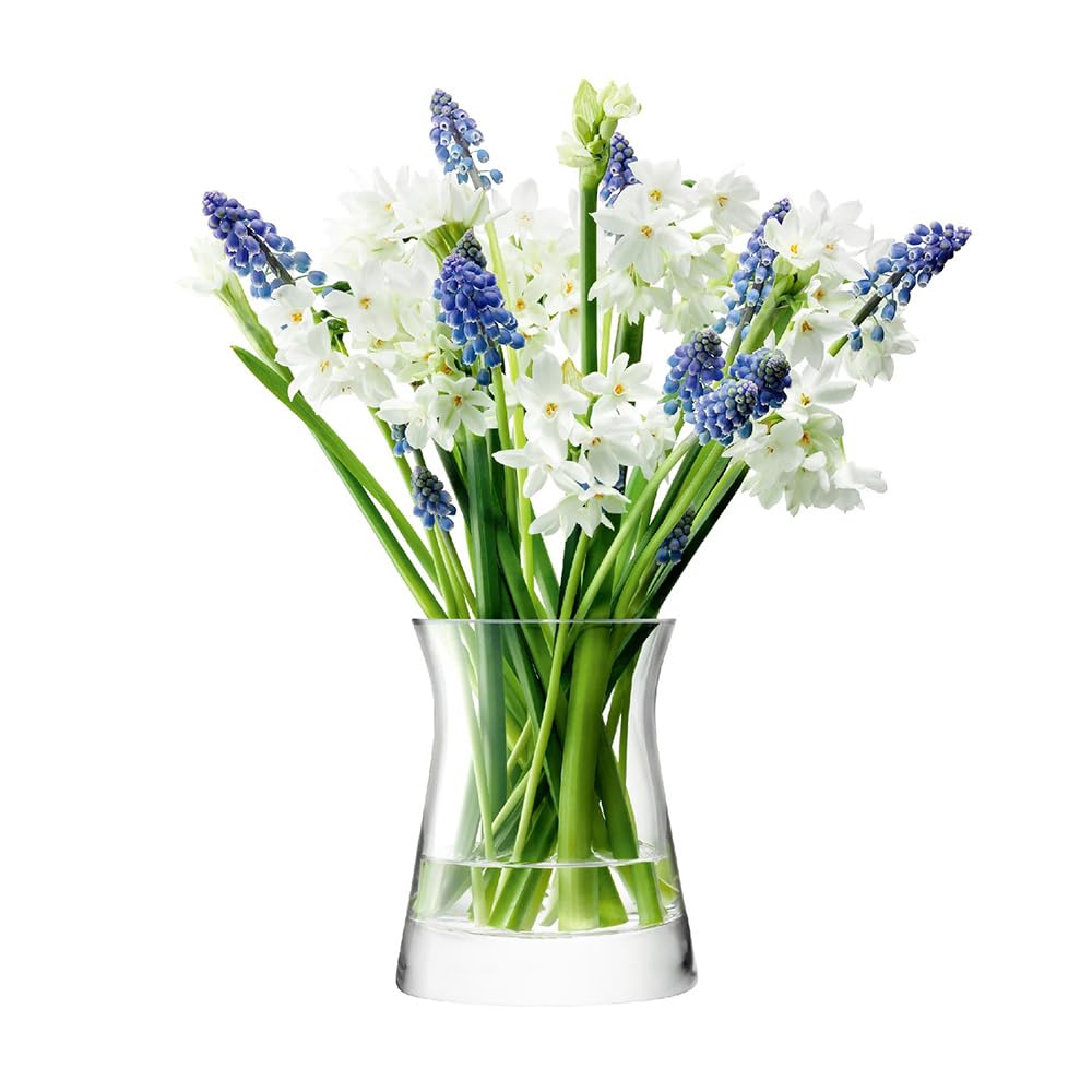 

LSA GARDEN POSY Flower Vase, Clear, 13cm Tall, FLOWER (G602-13-301)