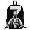 Cristiano Ronaldo Motiv Rucksack Schulkinder 17 Zoll Oxford-Gewebe Doppeltes Träger-Tasche Mit Atmungsaktiven Gepolsterten Trägern